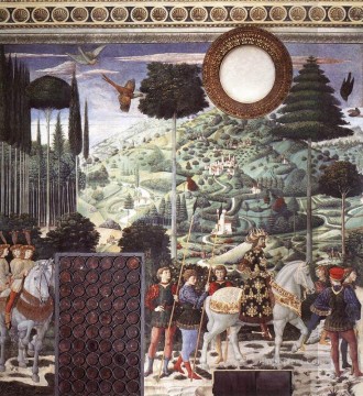  pared Pintura al %C3%B3leo - Procesión del Rey Medio muro sur Benozzo Gozzoli